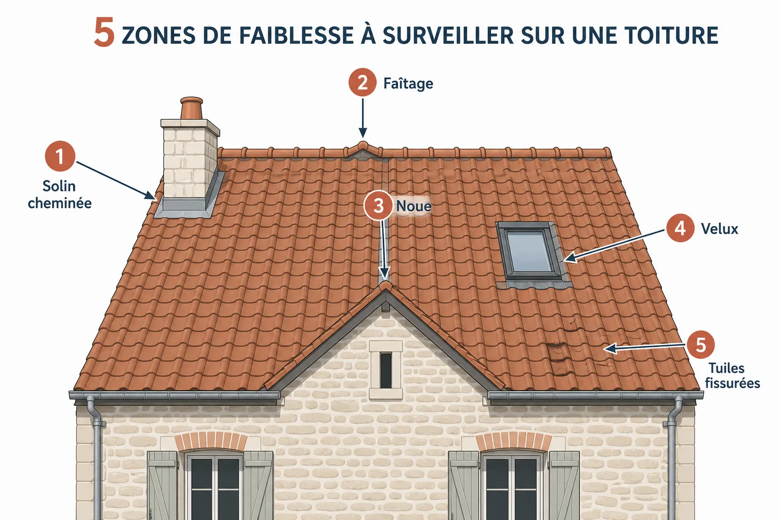 Étanchéité : les 5 points faibles d'une toiture qui prend l'eau