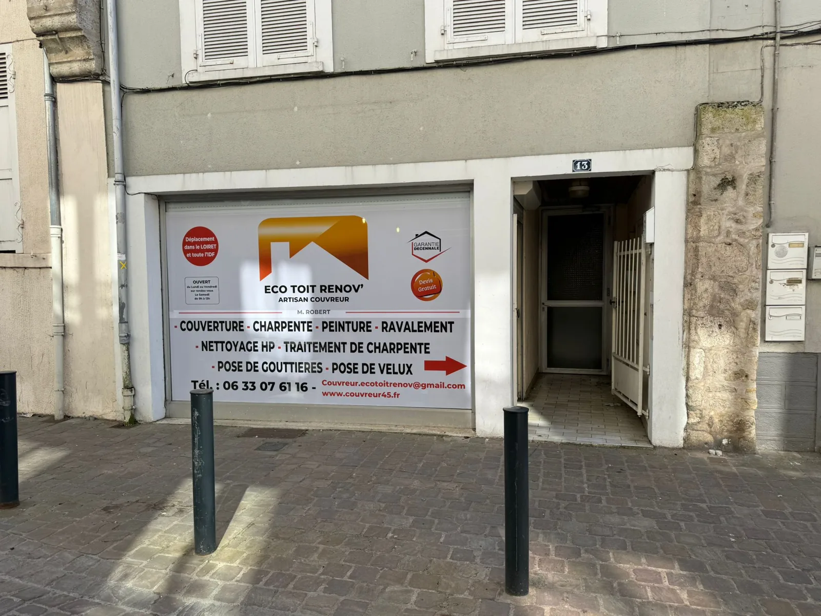 Le magasin Eco Toit Renov au 13 rue de la Ribellerie à Pithiviers