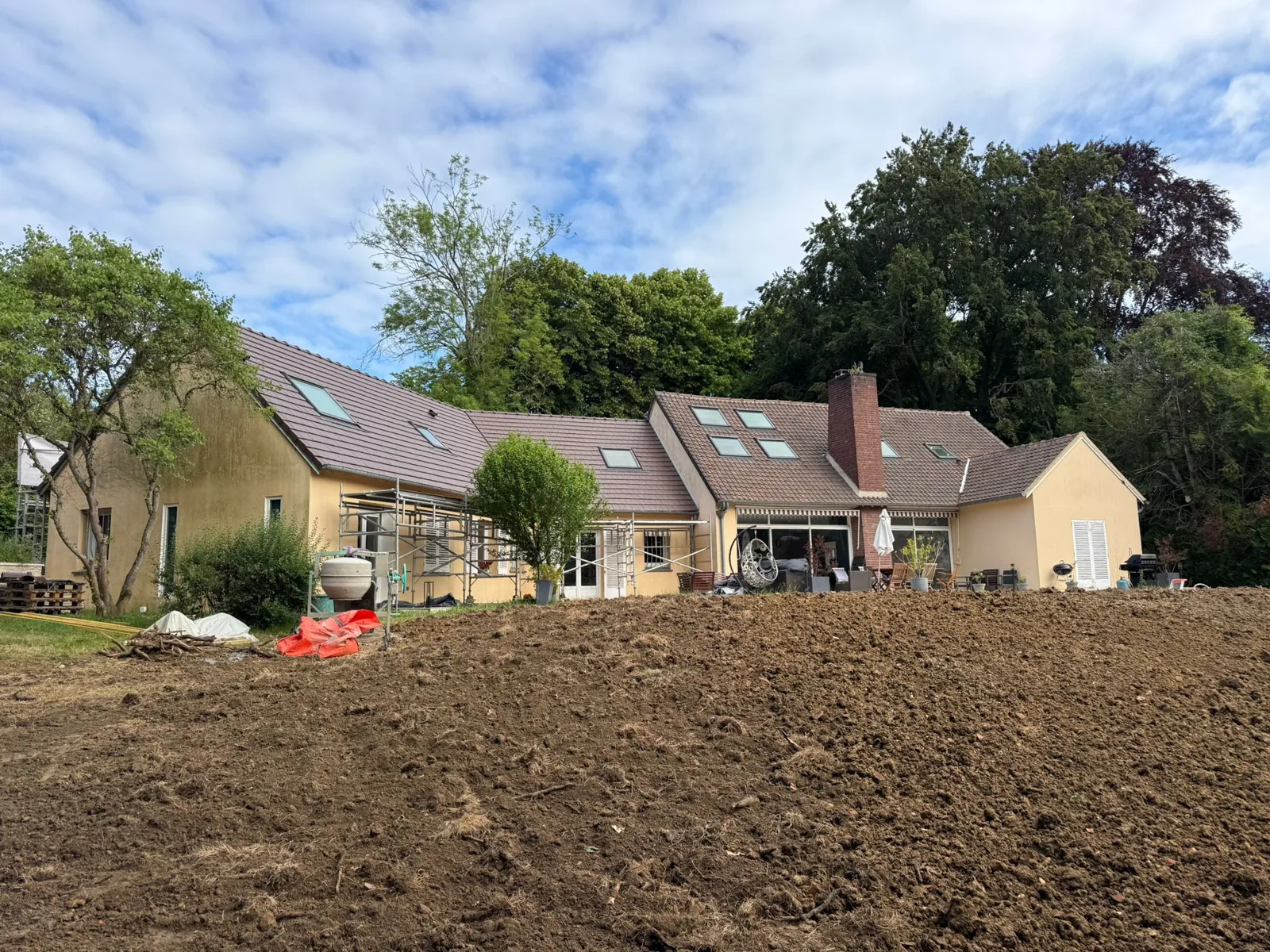 Toiture terminée, chantier rendu propre