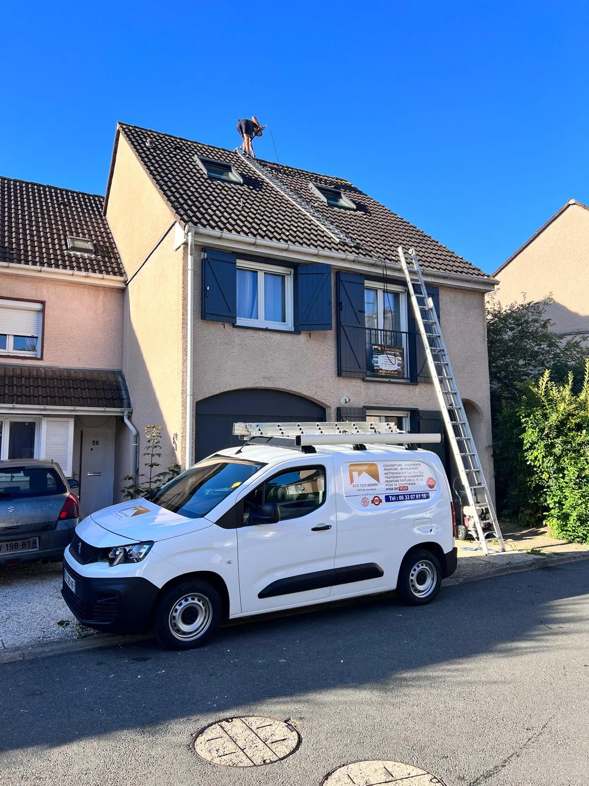 Nettoyage haute pression d une toiture à Pithiviers
